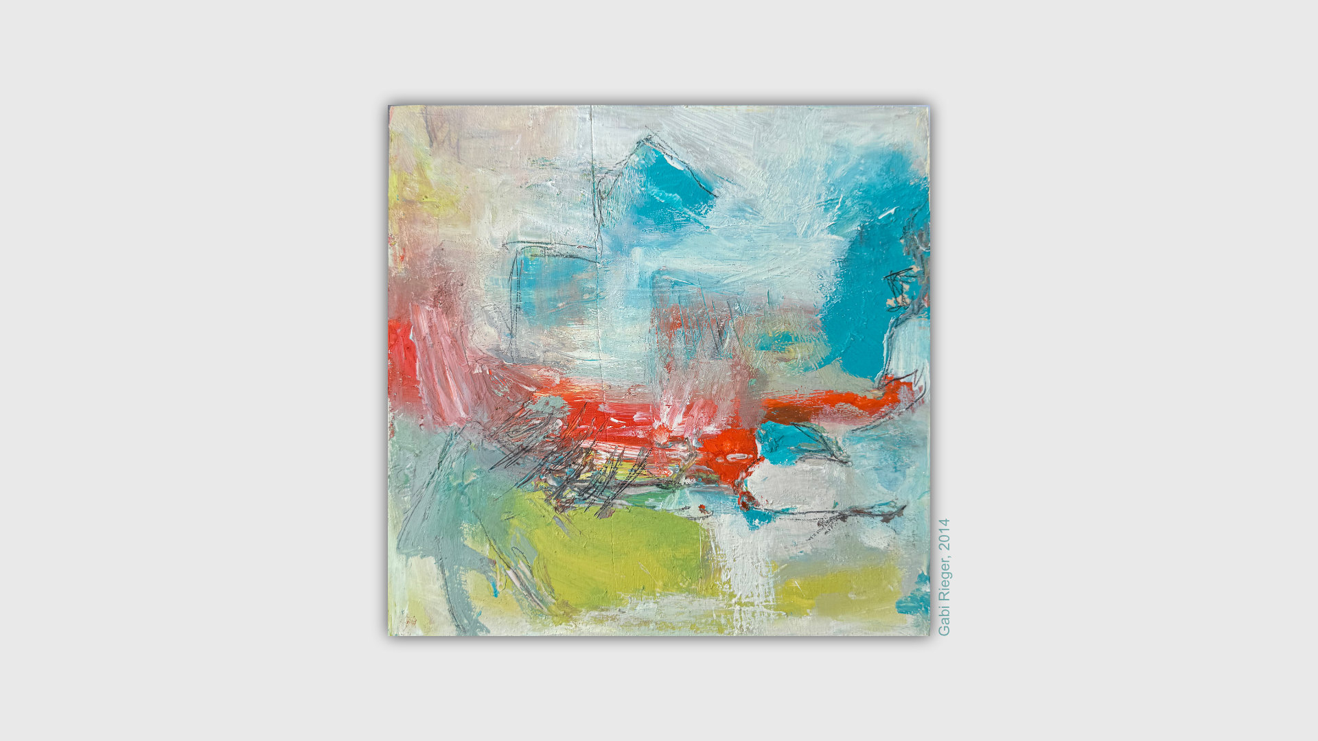 Gabi Rieger, abstraktes Motiv, 2014.